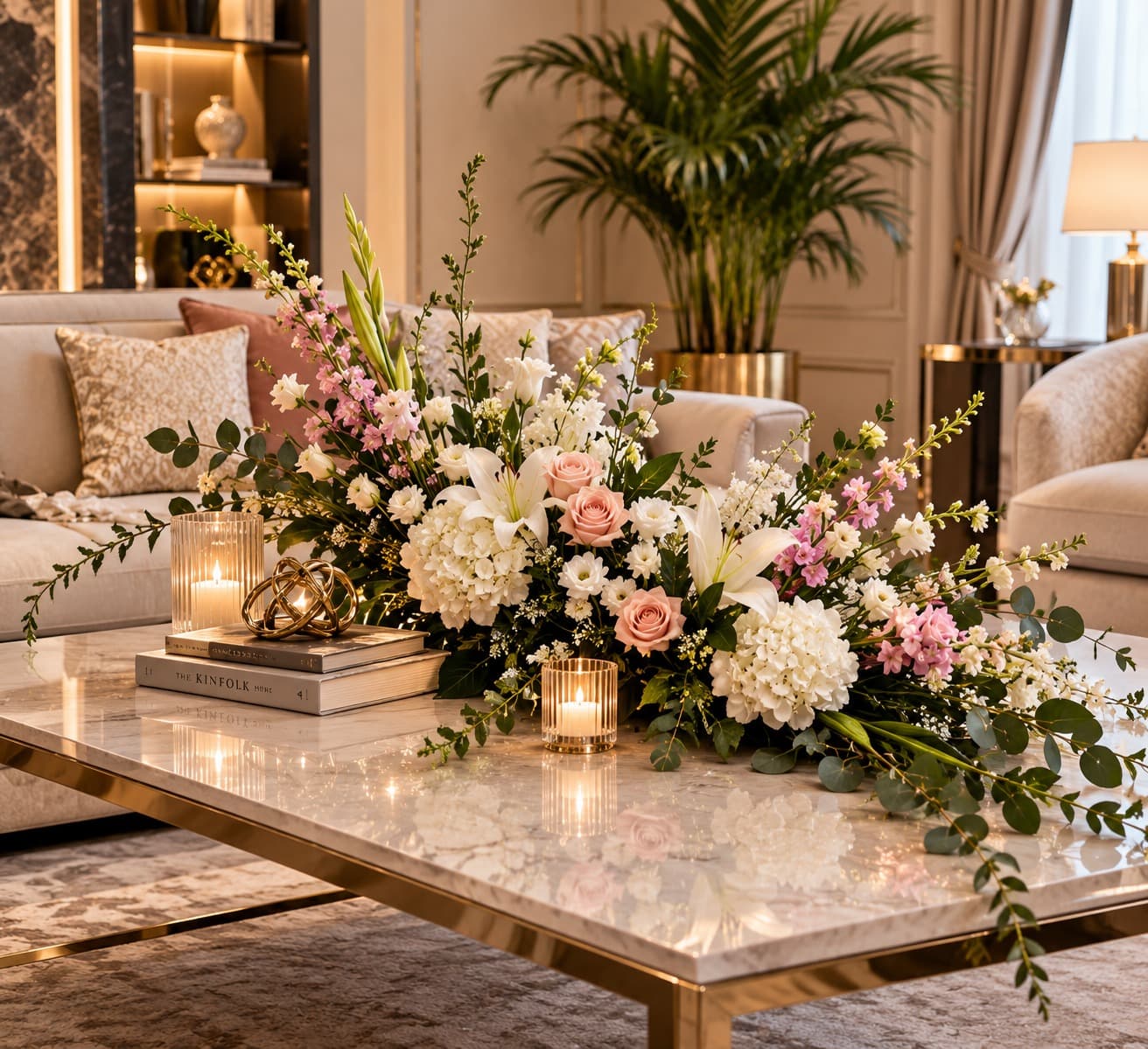 High End Modern Tablescape Arrangement